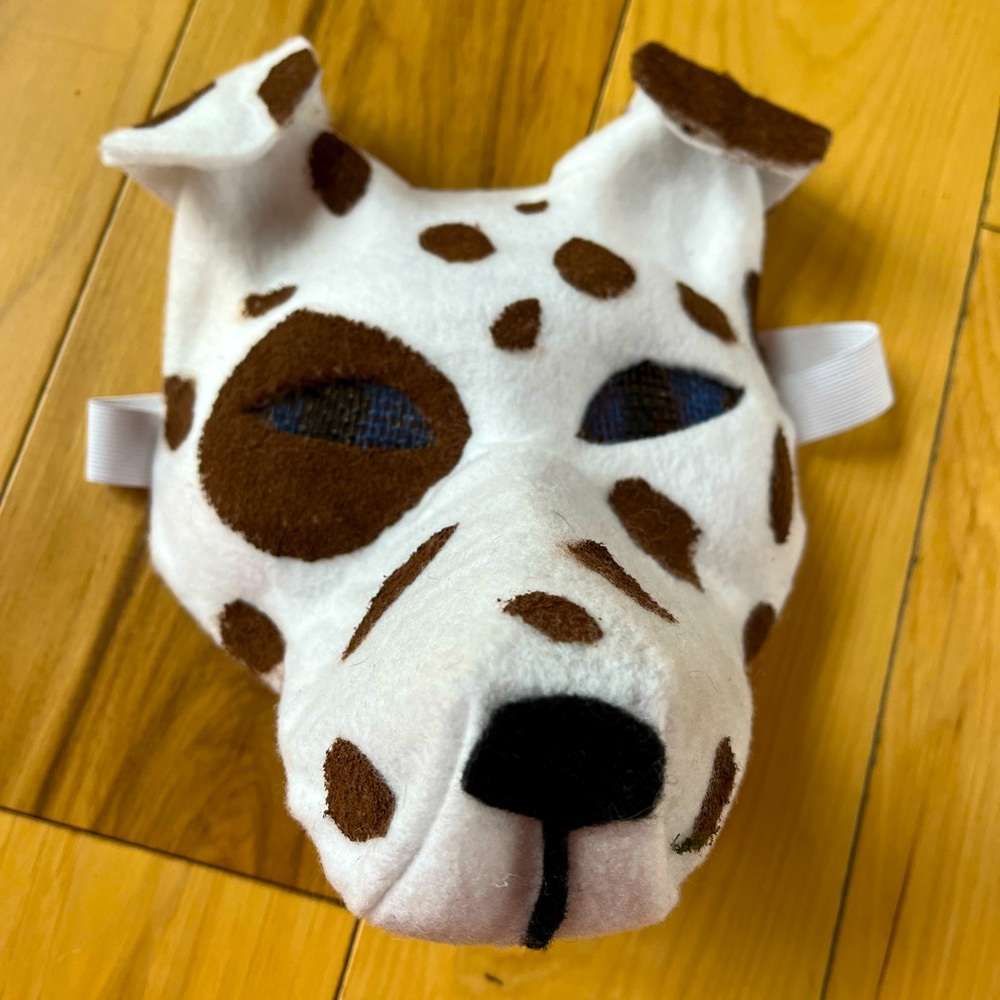 Dalmatian dog therian mask costume